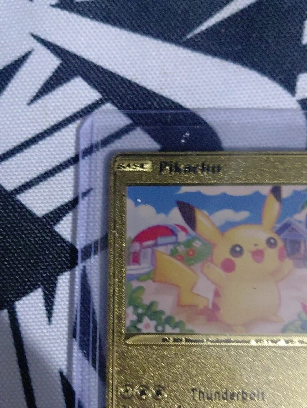 Gold Foil Pikachu Collectible Card - Yellow
